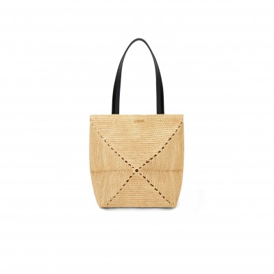 LOEWE MEDIUM PUZZLE FOLD TOTE IN RAFFIA A779G50X08 (31.5*25.5*14.5cm)